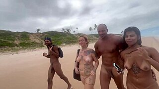 Hey, wanna watch the wild orgy I filmed at the nudist beach with my hot friends?