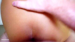 asian girlfriend gets pounded doggystyle