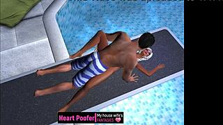 taken at the public swimming pool jumping board