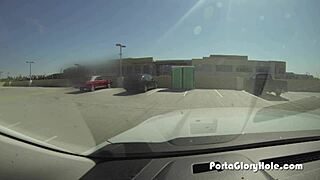 Porta Gloryhole Latina Craving Strangers' Cum