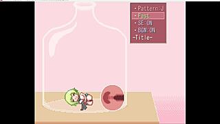 College Coed Breaks Free with Bottle Play Fun