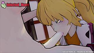 Yo, check Yang giving Ruby an intense blowjob in this loop!