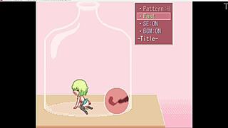 College Coed Breaks Free with Bottle Play Fun