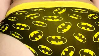 faceless girl feels excitement trying on panties