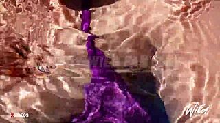 filipina woman shows off at pool