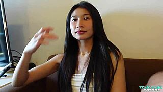 Tuktukpatrol skinny Thai teen tackles huge foreign cock for first time