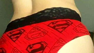 faceless girl feels excitement trying on panties