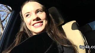 Natural Teenie Sucks Penis in POV and Gets Narrowed Pussy Reamed Hard