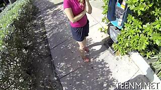 Courtney Loxx Sucks Hard Rod For Quick Cash.