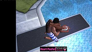 taken at the public swimming pool jumping board