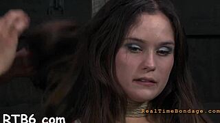 Wow, This Hardcore Bound Femdom Makes Him Suck Cock Roughly!