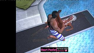 taken at the public swimming pool jumping board