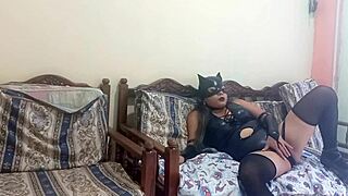 Did you invite the ebony painter with natural tits to your apartment for quick sex while stepdad bought paint?