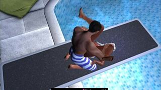 taken at the public swimming pool jumping board