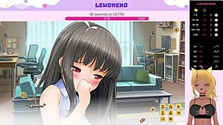 Vtuber lewdneko is playing love cubed part 4 with big tits 😘