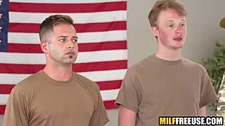 young soldiers, are you ready to be freeused by that milf sergeant?