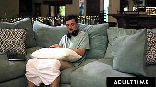 Stepmom Rachael Cavalli Catches Stepson Gooning to Rough Monster Cock Action!