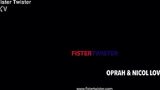 fistertwister oiled up fist fuck with dildo