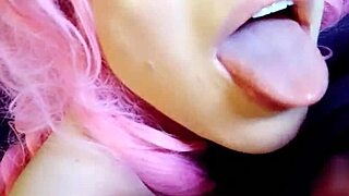 Swallowing things whole! Watch her take that massive cock down her throat!