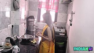 Hot Desi Bhabhi Intense Kitchen Sex with Husband