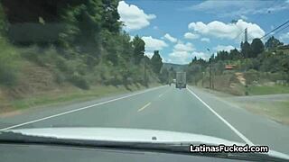 Cute latina amateur sucks monster cock in casting