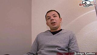 German Teen Student 18+ in First Time Sex Casting with Stranger User and Fucking