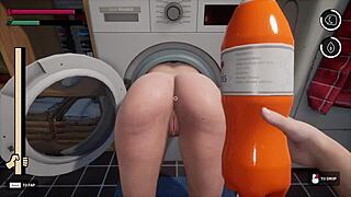 so, stepmom got stuck in the washing machine during wild gameplay