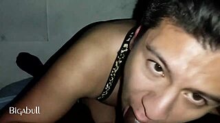 feeling intense pleasure sucking black cock at night