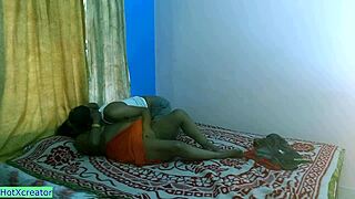 Bengali bhabhi calls sex friend while hubby works