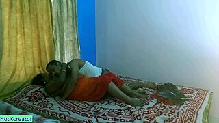 Bengali bhabhi calls sex friend while hubby works