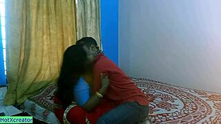 Bengali bhabhi calls sex friend while hubby works