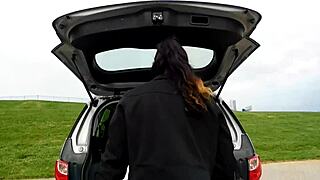 Daring exhibitionist flashes asshole and pussy in tiny miniskirt. She loves the public thrill!