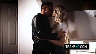 Tranny babe gets hard doggystyle fuck 😈