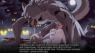 Unreal! Furry gay dildo play in dark carnival scenes