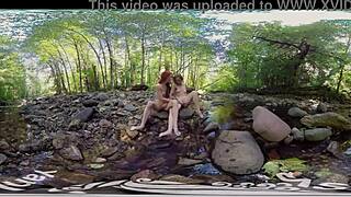 Ana Molly and Belle having lesbian fun outdoors