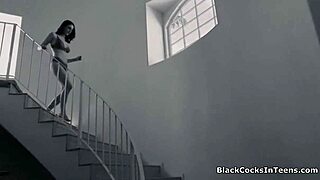 Redhead babe sucks thick black cock hard