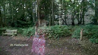 Scarlet Mature Redhead Flashes Pussy And Masturbates Outdoors Boldly