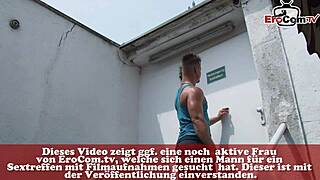 Hey, check out this horny German housewife getting seduced at home