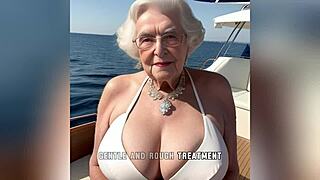 Old and young couples enjoy double penetration together