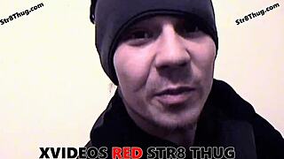 The submissive gay guy worships feet while getting dominated and sucking monster cock.