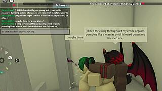 Draco engages in bizarre blacking sex with intense actions.