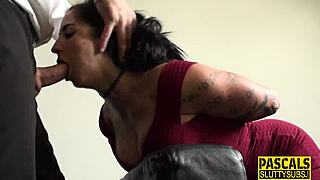 glam submissive gets pounded in bdsm scene