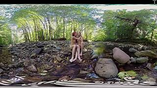 Ana Molly and Belle having lesbian fun outdoors