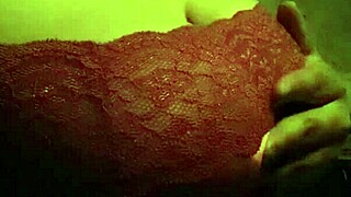 yo, check this black babe sucking nipples in red tank top