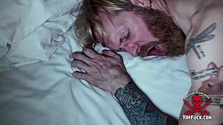 rough gay tattooed stud fucks tight ass bareback with big cock