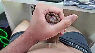 Young bisexual brazilian twink jerks off homemade in exotic neighbor setting