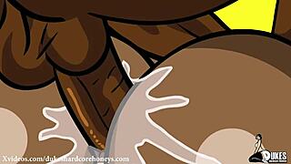 this big booty black bbw handles a huge cock right up her ass