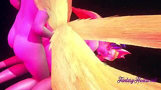 league of legends hentai ahri star guardian hard sex lol japanese manga anime game porn