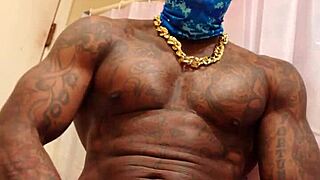 Hallelujah johnson worships the big black hairy cock with masturbation and huge dick details.