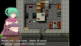 In the explorers of the abyss rpg hentai game, the cute thief begs for a huge dirty dick while getting recorded.